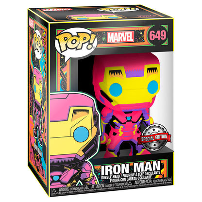Figurine Funko POP! Marvel Iron Man Black Light Exclusive, vue 2