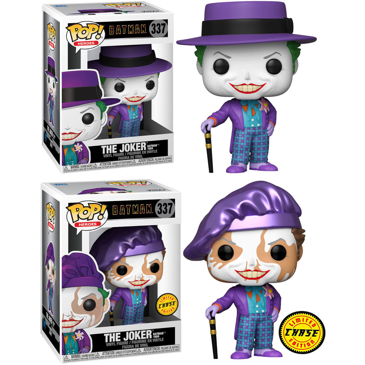 Figurine Funko POP! DC Comics Batman 1989 Joker with Hat 5 + 1 Chase, vue 3