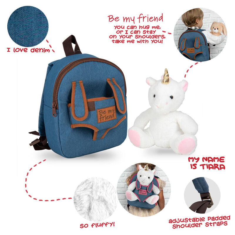 Sac à dos Tiara Unicorn avec peluche toy 26 cm, vue 4