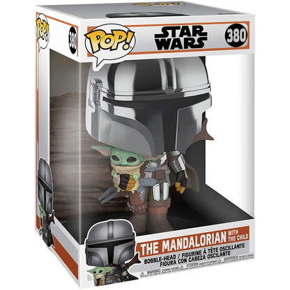Figurine Funko POP! Star Wars Mandalorian with Yoda Child 25cm, vue 2