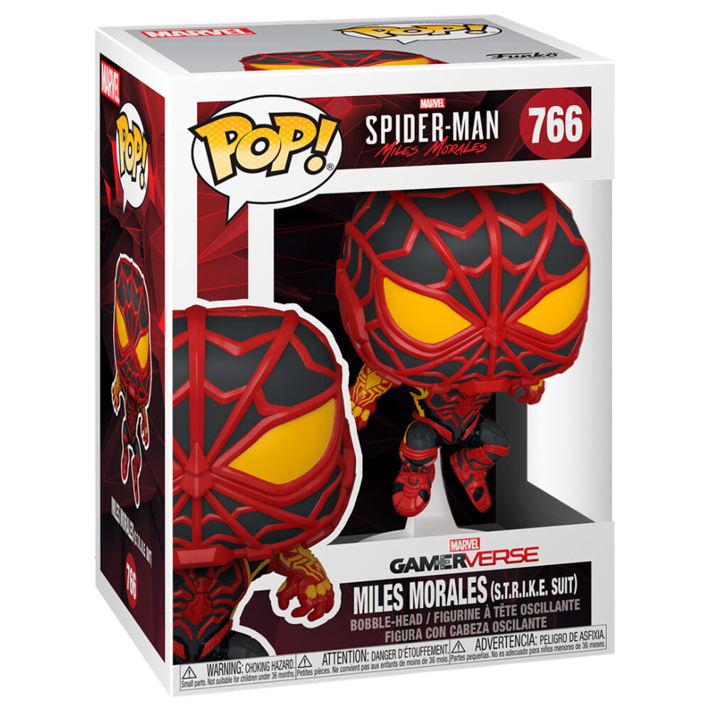 Figurine Funko POP! Marvel Spiderman Miles Morales S.T.R.I.K.E. Suit, vue 2