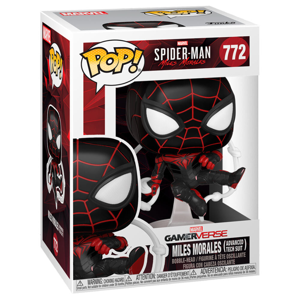 Figurine Funko POP! Marvel Spiderman Miles Morales Advanced Tech Suit, vue 2