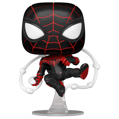 Figurine Funko POP! Marvel Spiderman Miles Morales Advanced Tech Suit, vue 3