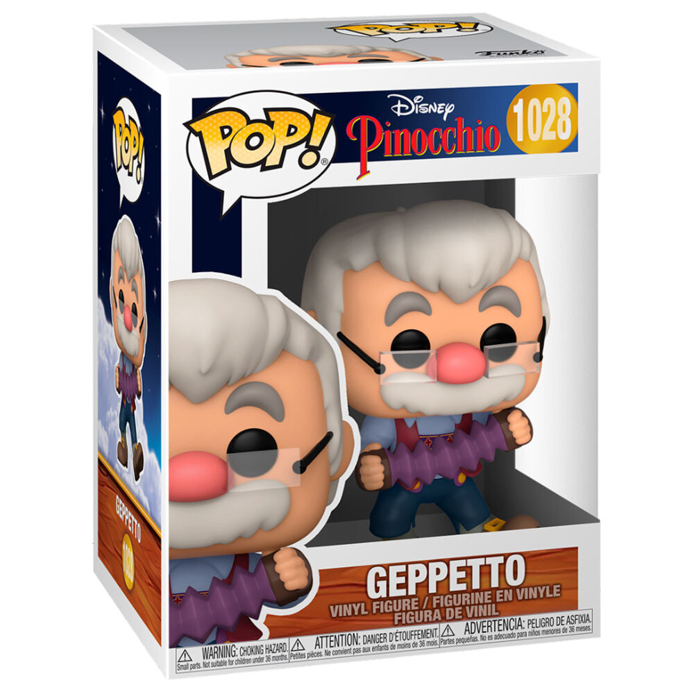 Figurine Funko POP! Disney Pinocho Geppetto with Accordion, vue 3