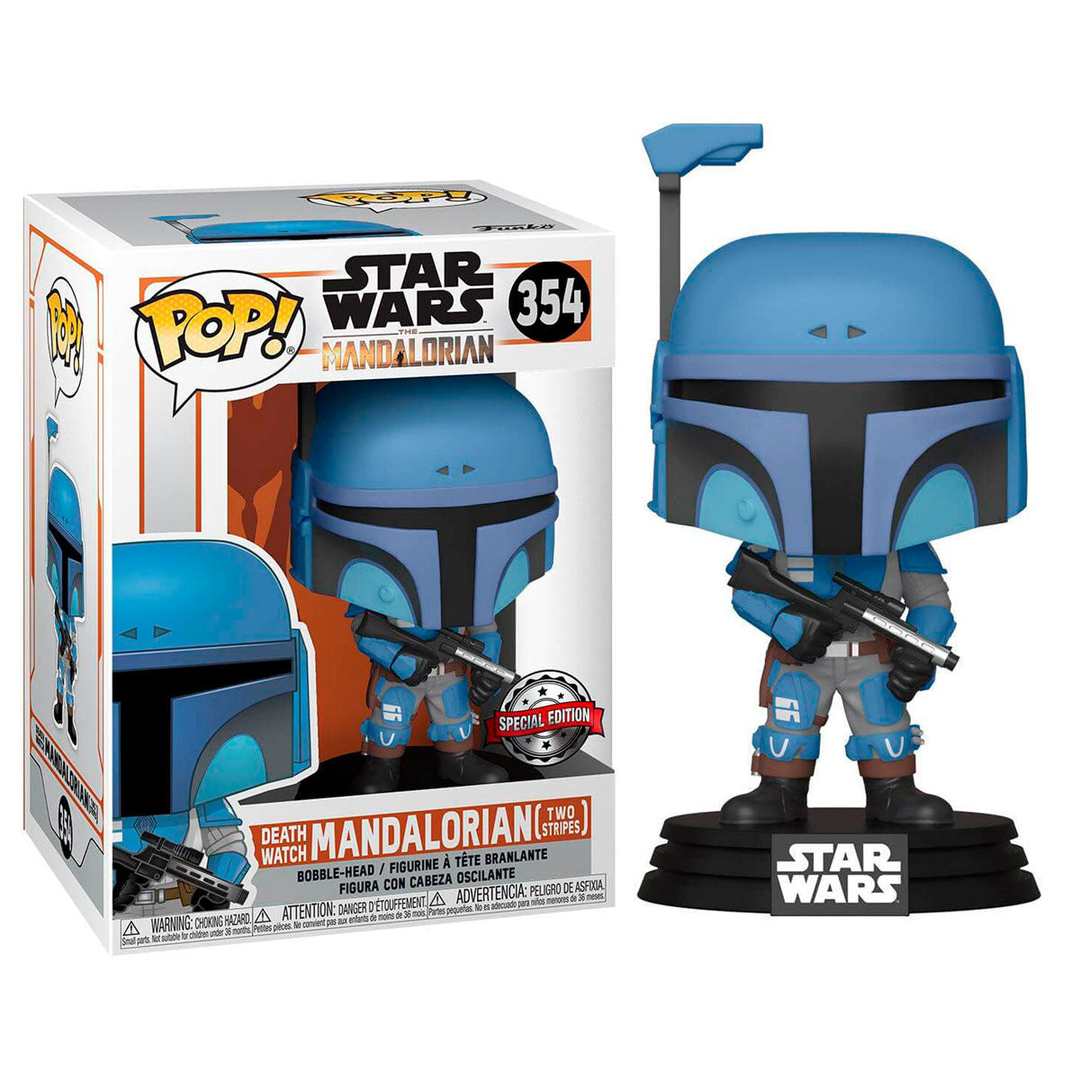 Figurine Funko POP! Star Wars Mandalorian Death Watch Mandalorian Two Stripes Exclusive