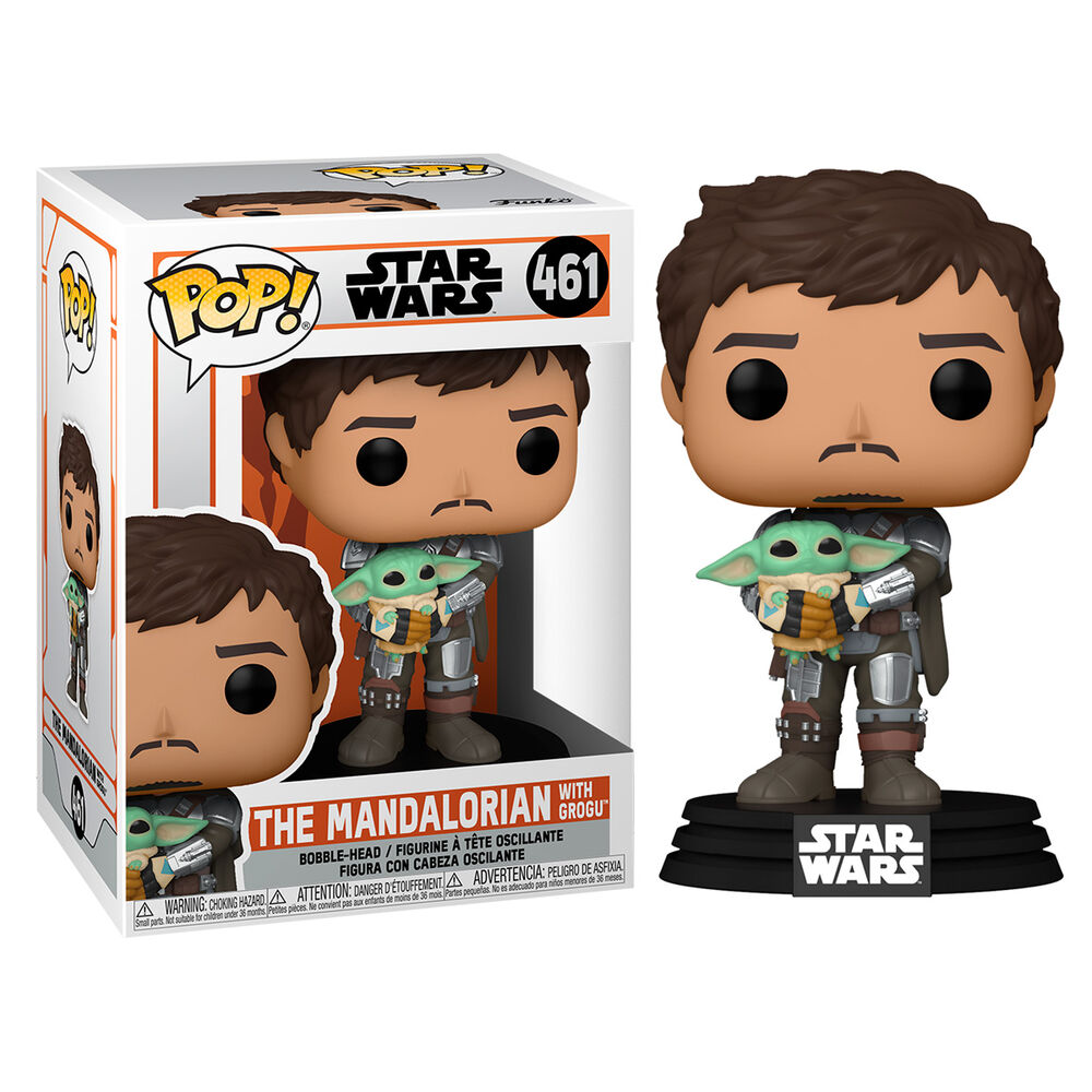 Figurine Funko POP! Star Wars Mandalorian Mando Holding Child