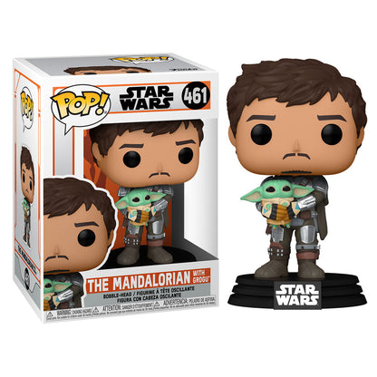 Figurine Funko POP! Star Wars Mandalorian Mando Holding Child