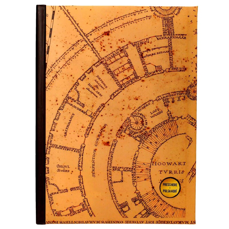 Cahier Harry Potter Marauders Map avec light