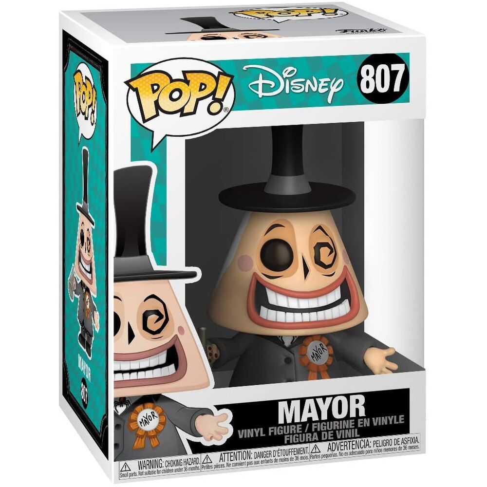 Figurine Funko POP! Disney Pesadilla Antes de Navidad Mayor with Megaphone 5 + 1 Chase, vue 2