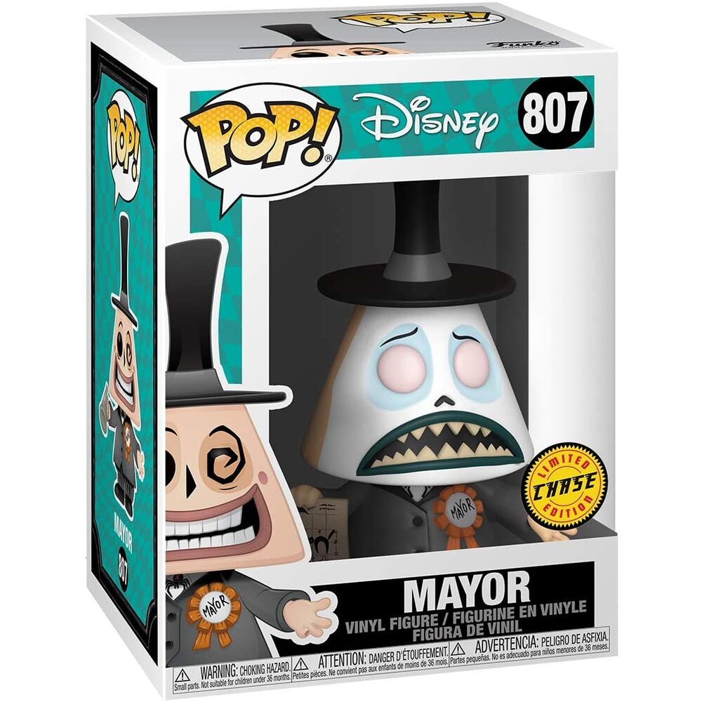 Figurine Funko POP! Disney Pesadilla Antes de Navidad Mayor with Megaphone 5 + 1 Chase, vue 3