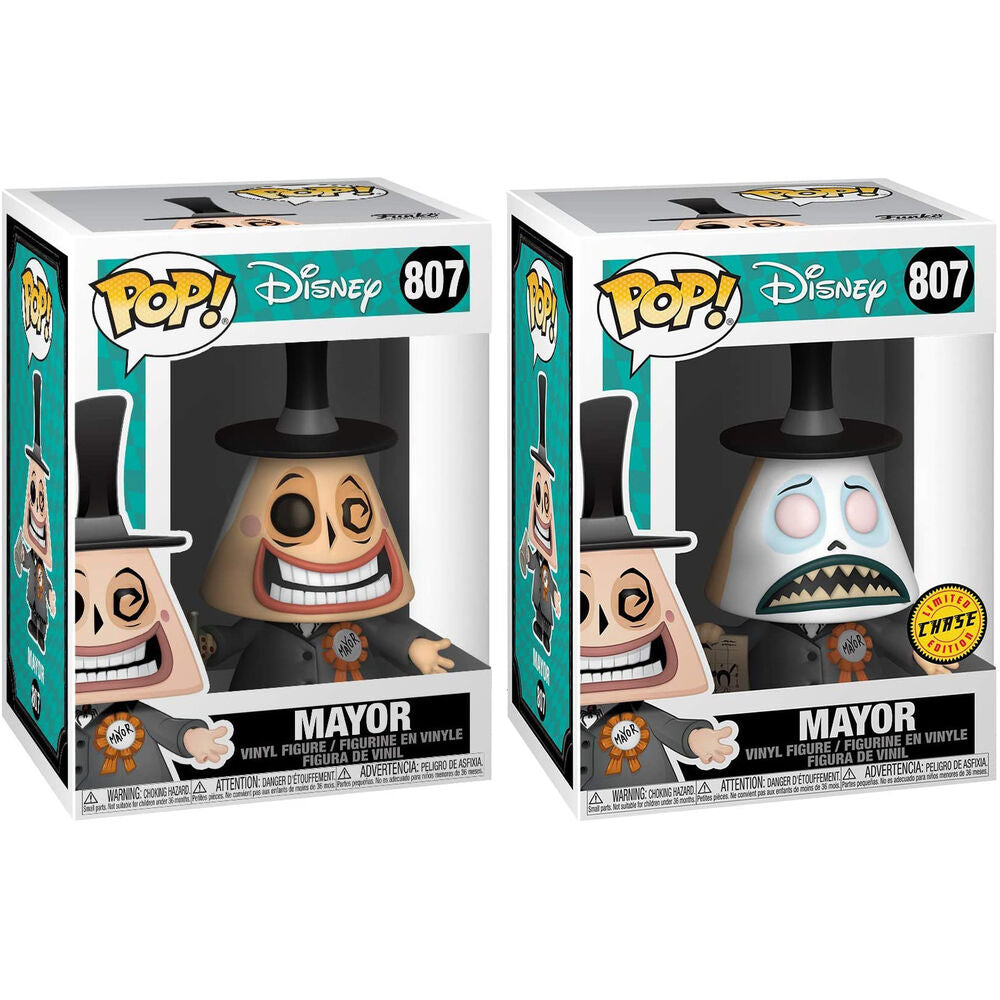 Figurine Funko POP! Disney Pesadilla Antes de Navidad Mayor with Megaphone 5 + 1 Chase, vue 4