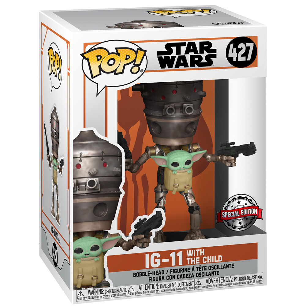 Figurine Funko POP! Set figura POP & Tee Star Wars IG 11 With the Child Exclusive M, vue 4
