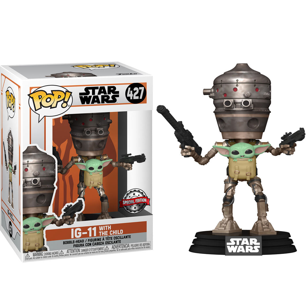 Figurine Funko POP! Set figura POP & Tee Star Wars IG 11 With the Child Exclusive M, vue 2
