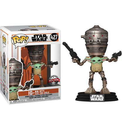 Figurine Funko POP! Set figura POP & Tee Star Wars IG 11 With the Child Exclusive M, vue 2