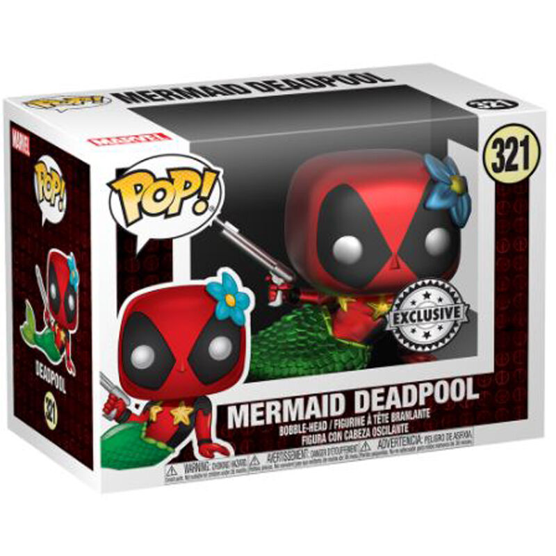Figurine Funko POP! Set figura POP & Tee Marvel Deadpool Mermaid Exclusive, vue 3