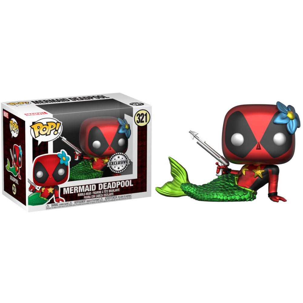 Figurine Funko POP! Set figura POP & Tee Marvel Deadpool Mermaid Exclusive, vue 2