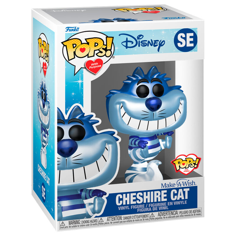 Figurine Funko POP! Disney Make a Wish Cheshire Cat Metallic, vue 2