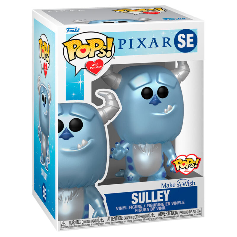 Figurine Funko POP! Disney Make a Wish Sulley Metallic, vue 2