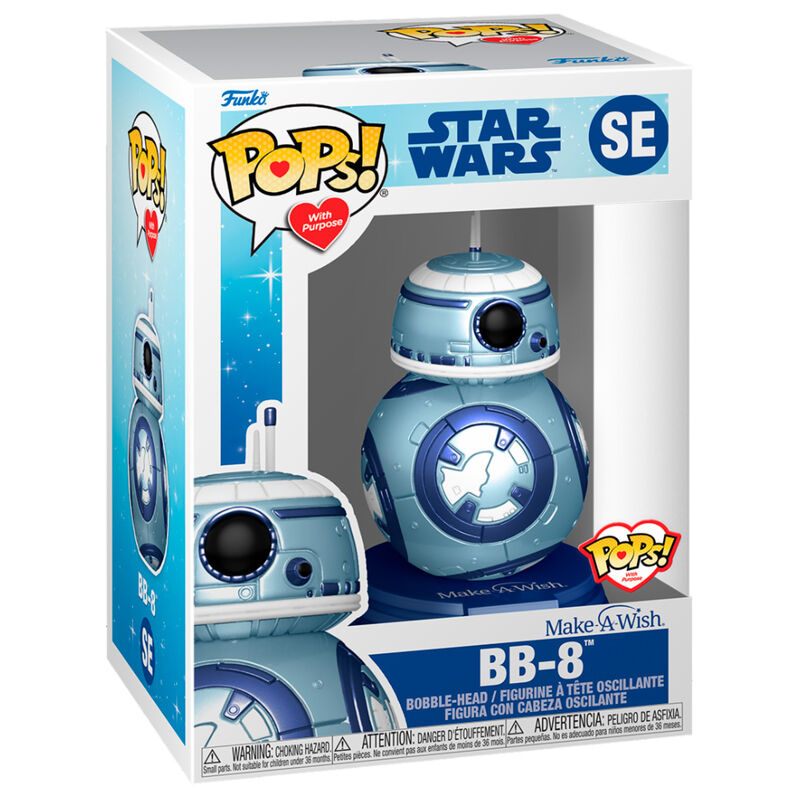 Figurine Funko POP! Star Wars Make a Wish BB 8 Metallic, vue 2