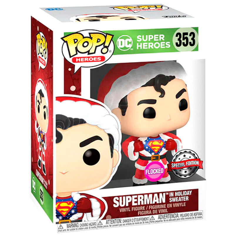 Figurine Funko POP! Set figura POP & Tee DC Comics Superman Exclusive Flocked, vue 4
