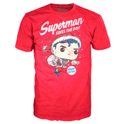 Figurine Funko POP! Set figura POP & Tee DC Comics Superman Exclusive Flocked, vue 5