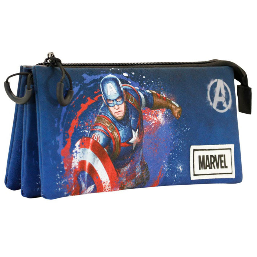 Trousse triple Marvel Captain America Full