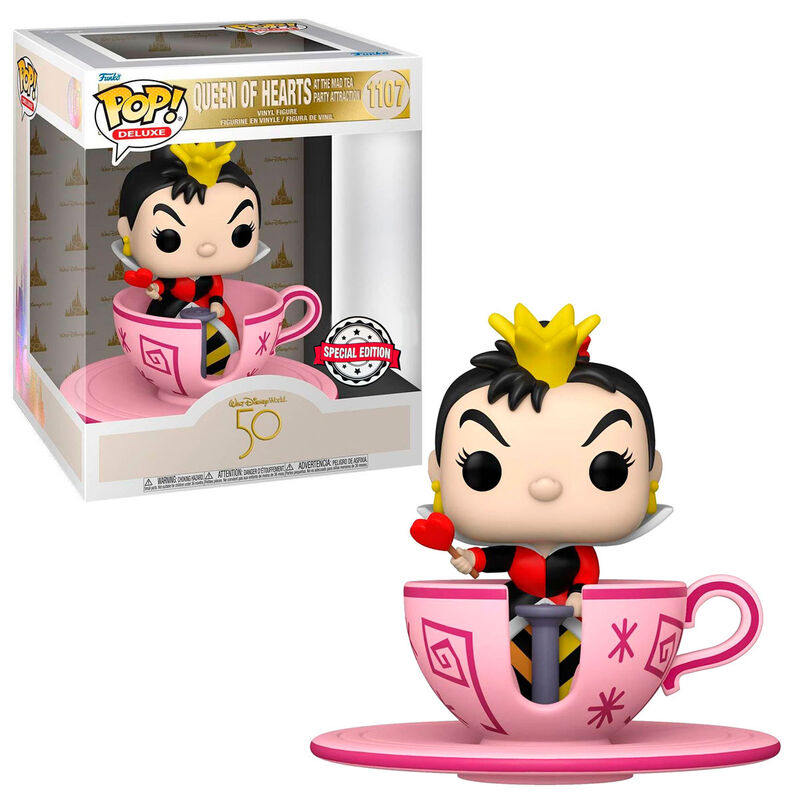 Figurine Funko POP! Walt Disney World 50th Queen of Hearts at mad tea party Exclusive, vue 3