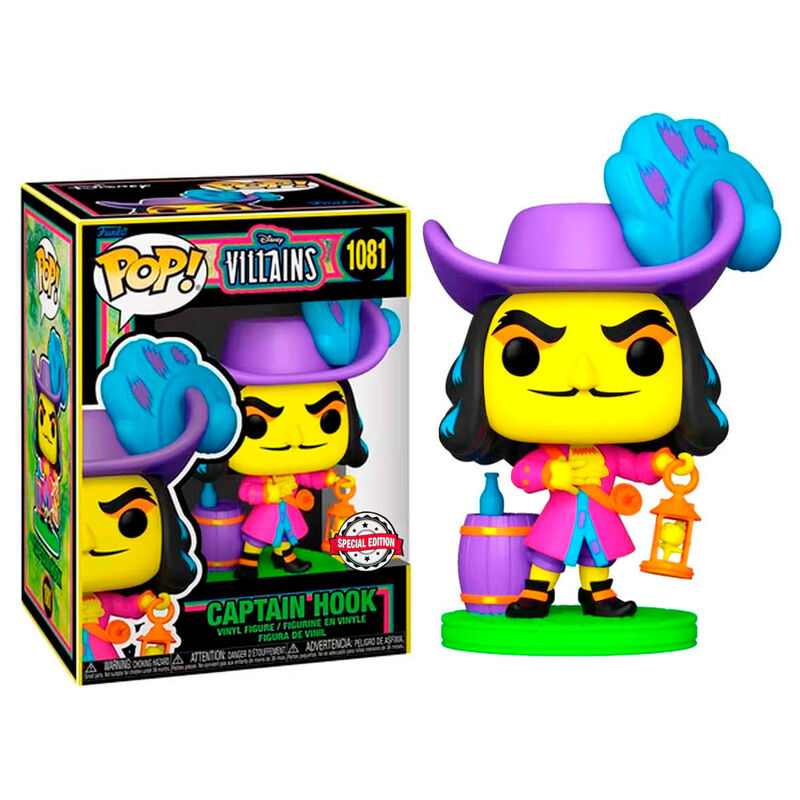 Figurine Funko POP! Disney Villains Hook Black Light Exclusive, vue 3