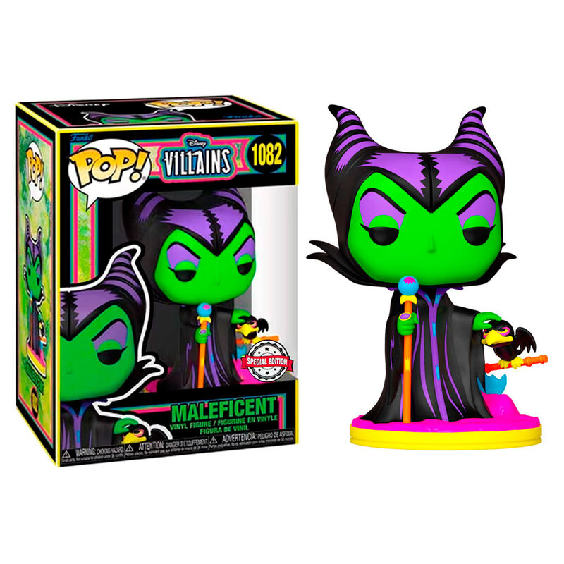 Figurine Funko POP! Disney Villains Maleficent Black Light Exclusive, vue 3