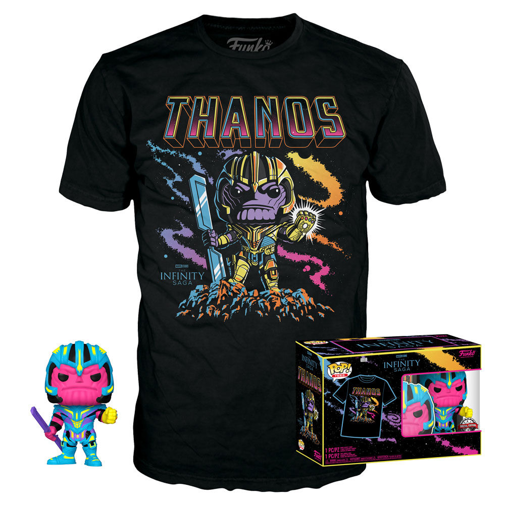 Figurine Funko POP! Set figura POP & Tee Marvel Infinity Saga Thanos Exclusive