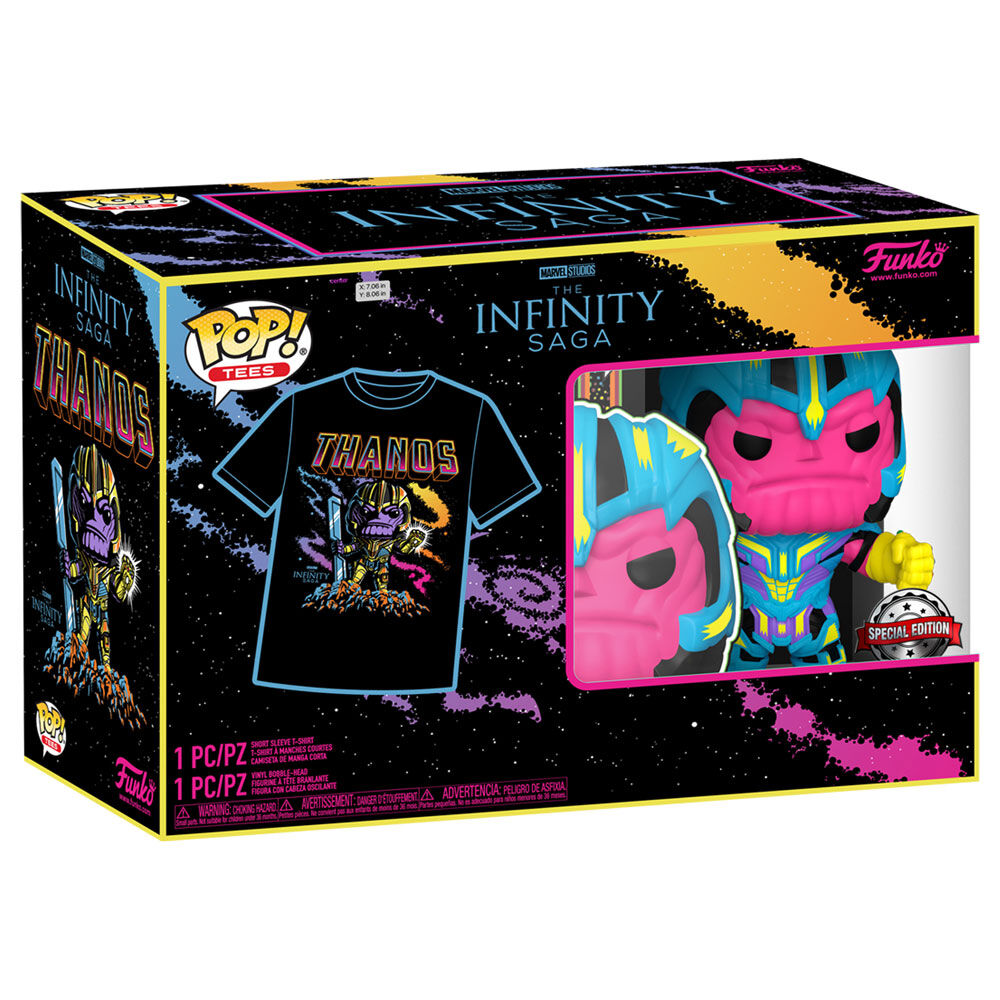 Figurine Funko POP! Set figura POP & Tee Marvel Infinity Saga Thanos Exclusive, vue 5