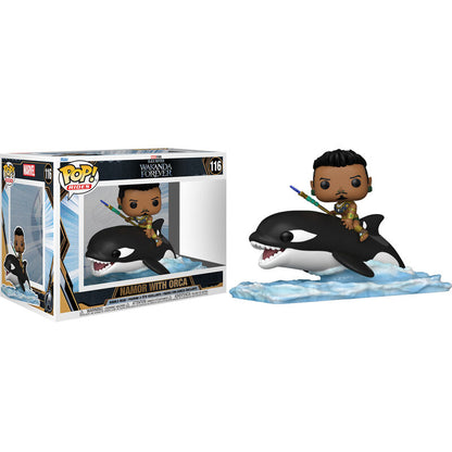 Figurine Funko POP! Marvel Black Panther Wakanda Forever Namor with Orca, vue 2