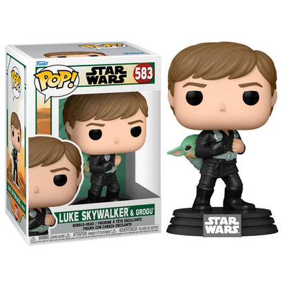 Figurine Funko POP! Star Wars El Libro de Boba Fett 2 Luke Skywalker & Grogu, vue 3