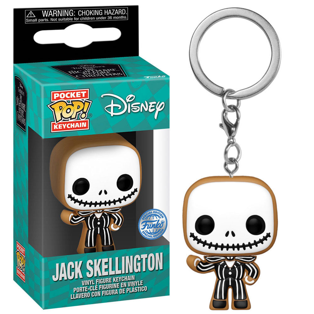 Porte-clés Funko Pocket POP! Disney Pesadilla Antes de Navidad Jack Skellington Gingerbread Exclusive, vue 3