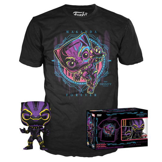 Figurine Funko POP! Set figura POP & Tee Marvel Wakanda Forever Black Panther Exclusive