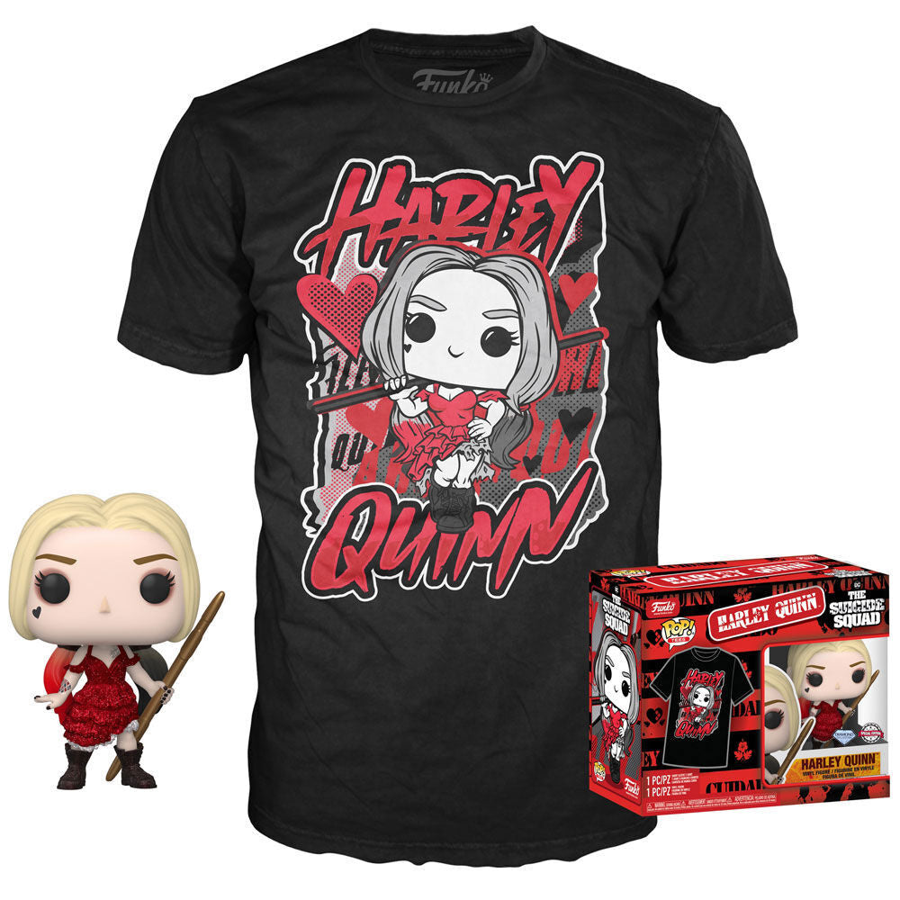 Figurine Funko POP! Set figura POP & Tee DC Comics Escuadron Suicida Harley Quinn