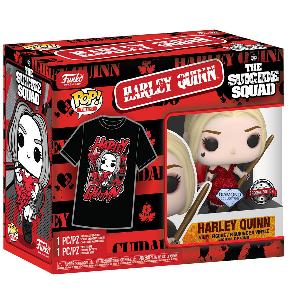 Figurine Funko POP! Set figura POP & Tee DC Comics Escuadron Suicida Harley Quinn, vue 2