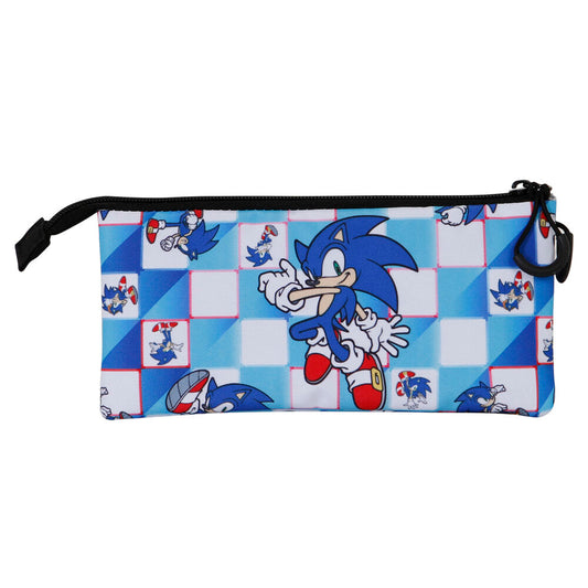 Trousse triple Sonic The Hedgehog Blue Lay