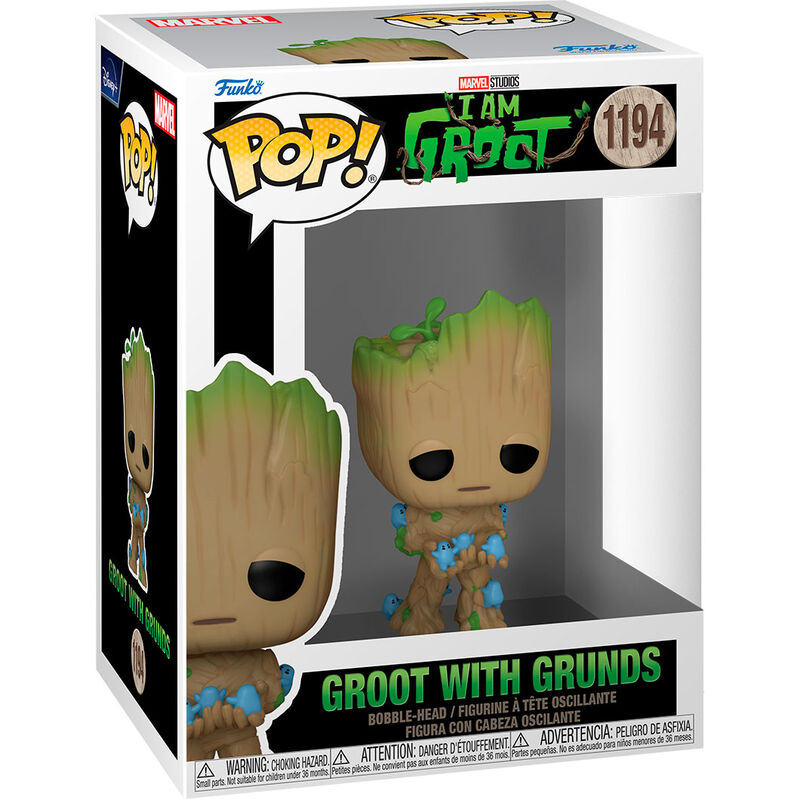 Figurine Funko POP! Marvel I am Groot Groot with Grunds