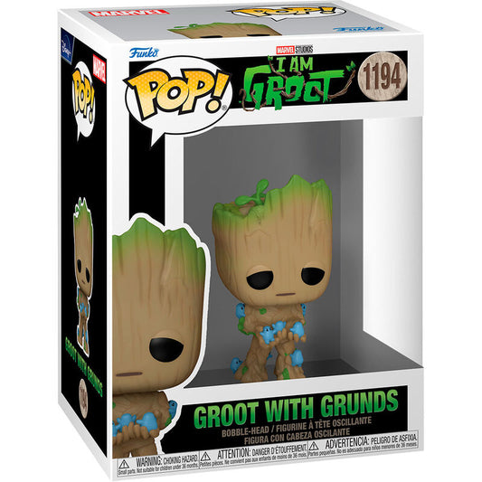 Figurine Funko POP! Marvel I am Groot Groot with Grunds