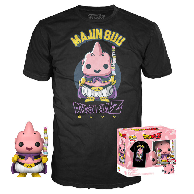 Figurine Funko POP! Set figura POP & Tee Dragon Ball Z Majin Buu Exclusive