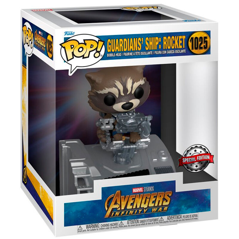 Figurine Funko POP! Deluxe Marvel Guardianes de la Galaxia Guardians Ship Rocket Exclusive