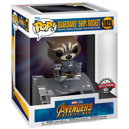 Figurine Funko POP! Deluxe Marvel Guardianes de la Galaxia Guardians Ship Rocket Exclusive