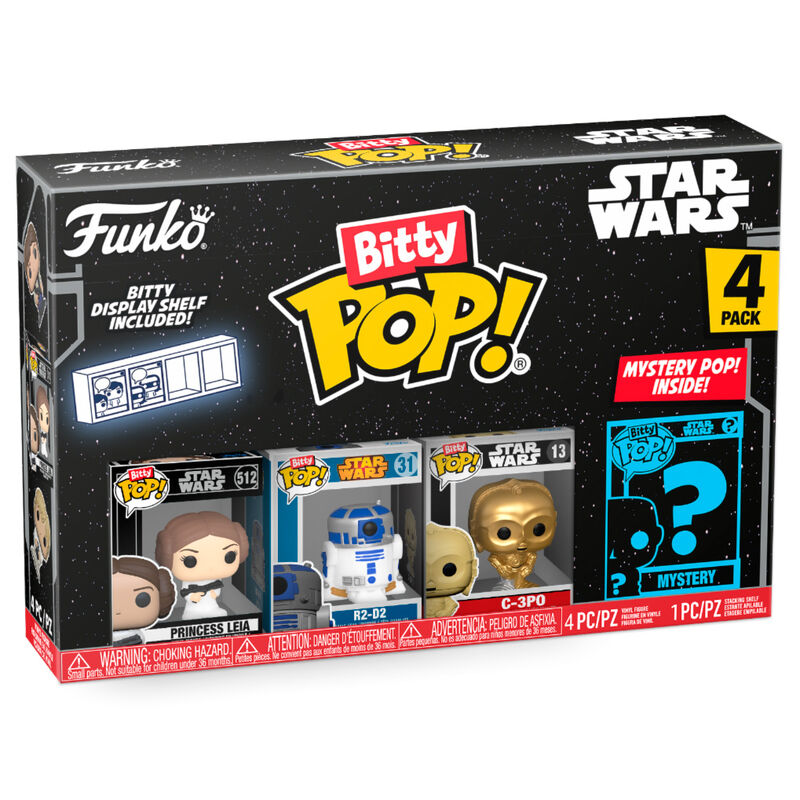 Figurine Funko POP! Blister 4 figuras Bitty POP Star Wars Leia