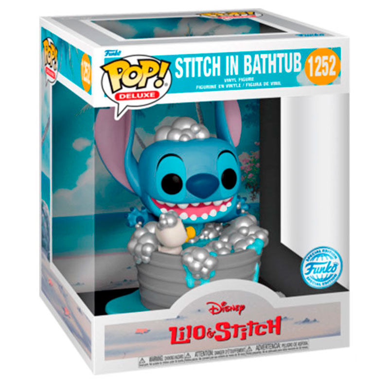 Figurine Funko POP! Deluxe Disney Lilo & Stitch Stitch in Bathtub Exclusive