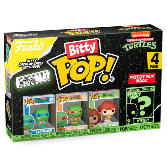 Figurine Funko POP! Blister 4 figuras Bitty POP Tortugas Ninja Leonardo