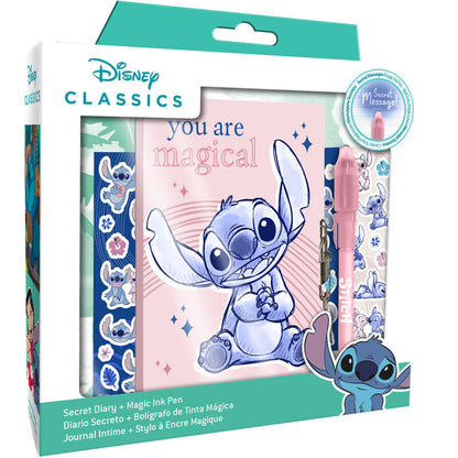 Set de papeterie Disney Stitch secret diary + magic pen, vue 2