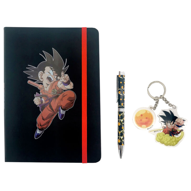Agenda Dragon Ball set + pen + keychain, vue 2