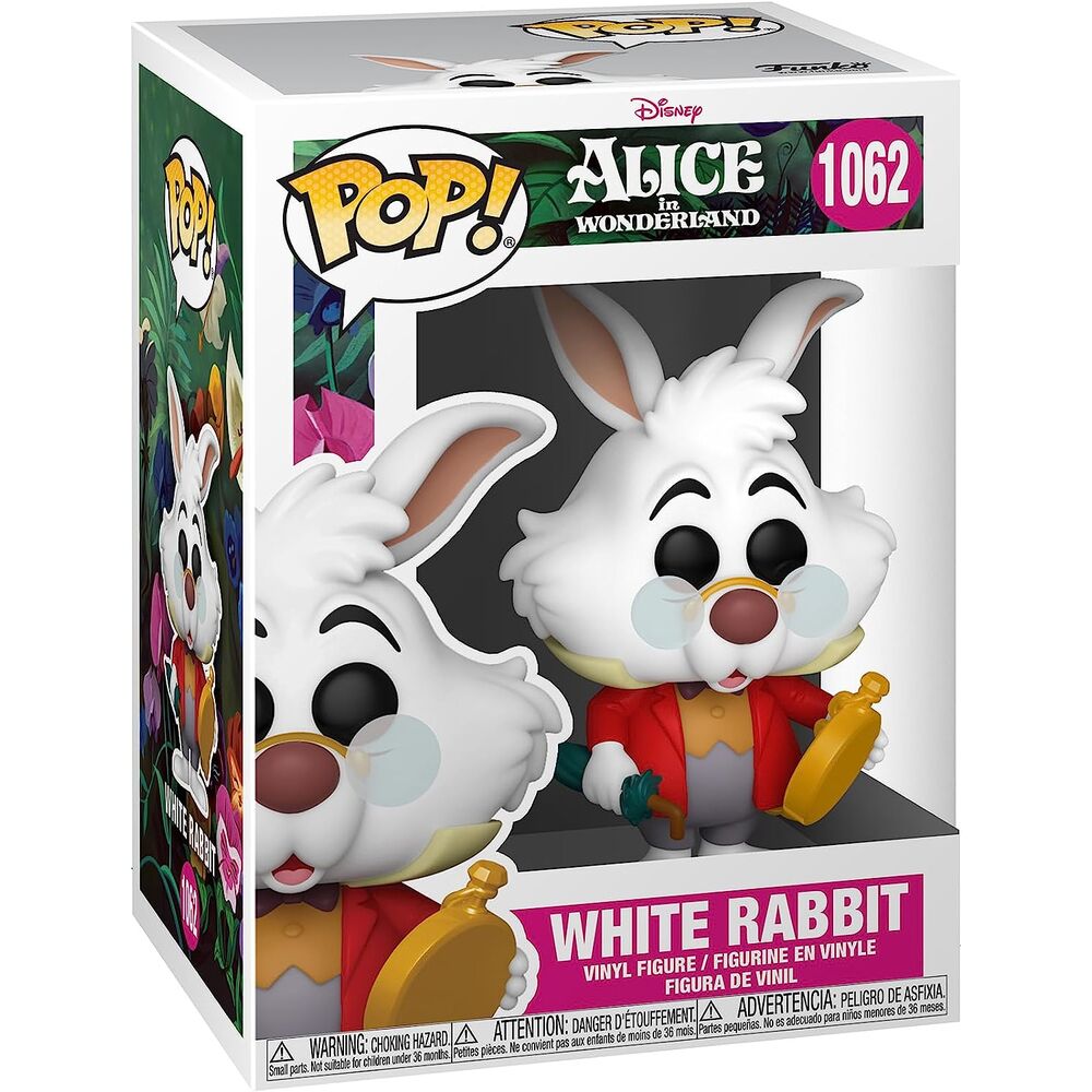Figurine Funko POP! Disney Alicia en el Pais de las Maravillas White Rabbit with Watch, vue 2