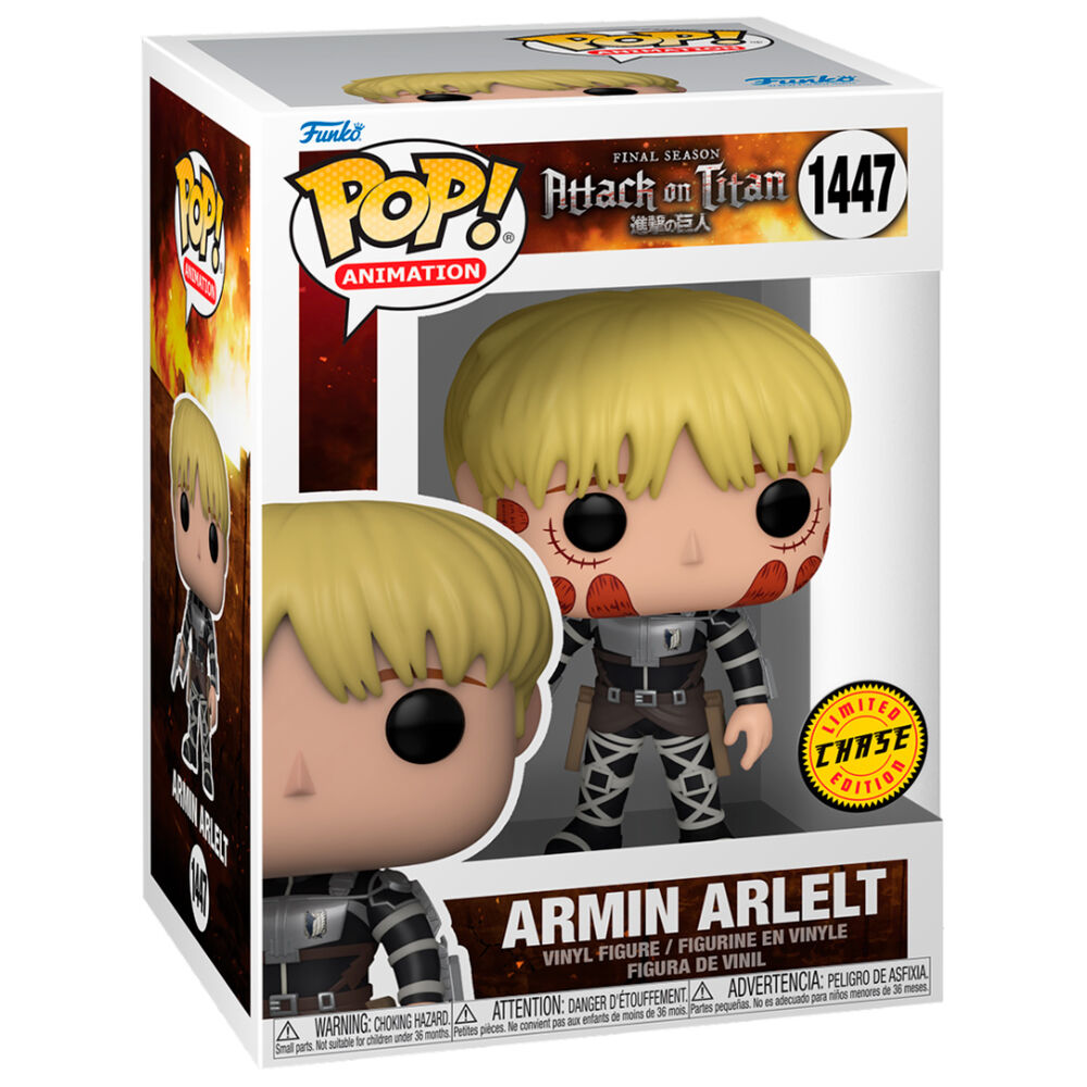 Figurine Funko POP! Attack on Titan Armin Arlelt 5 + 1 Chase, vue 3